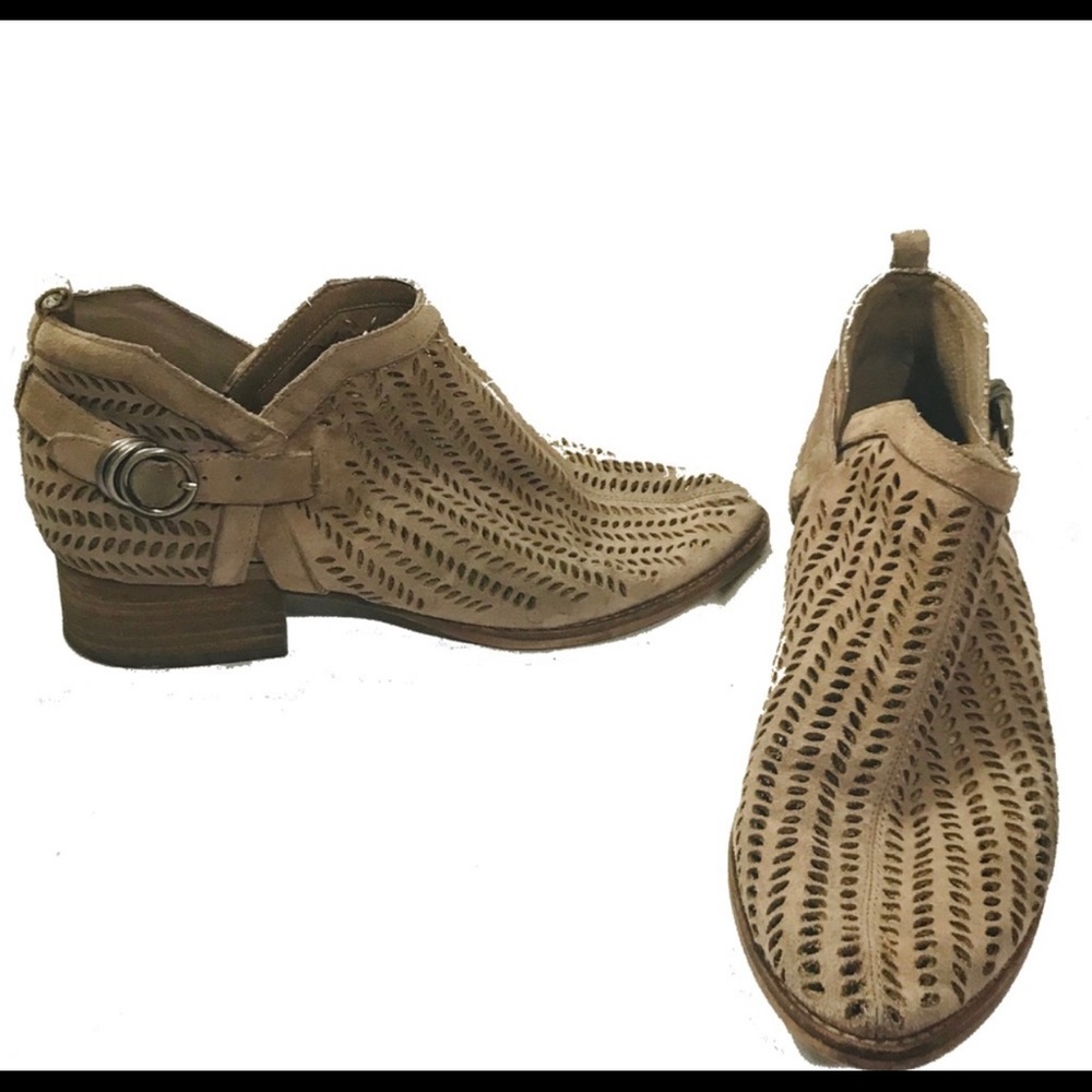 Vince Camuto Perforated suede booties